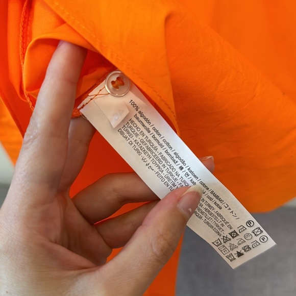 Zara Orange Button Up - Picture 6 of 7